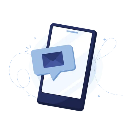 Smartphone mit Mail  Illustration