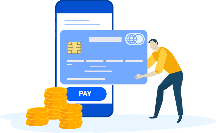 Smartphone payment  Illustration