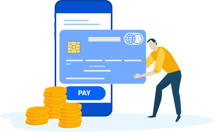 Smartphone payment  Illustration