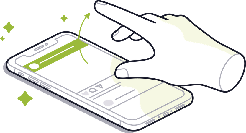 Smartphone Swipe  Illustration