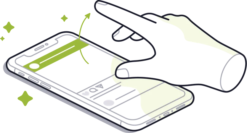 Smartphone Swipe  Illustration
