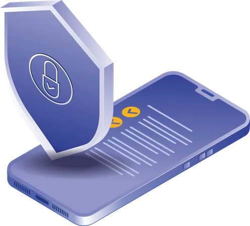 Smartphone technology data security checklist  Illustration