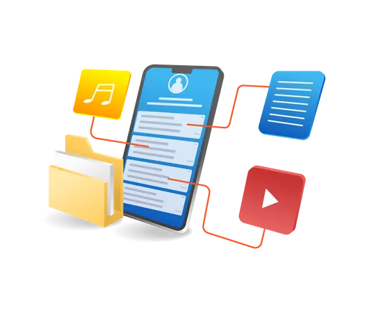 Smartphone Test App Playlist Software  Illustration