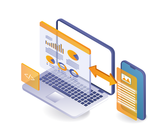 Smartphone test data analysis  Illustration