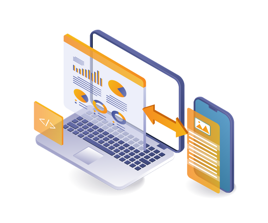 Smartphone test data analysis  Illustration