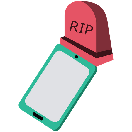 Smartphone tombs  Illustration