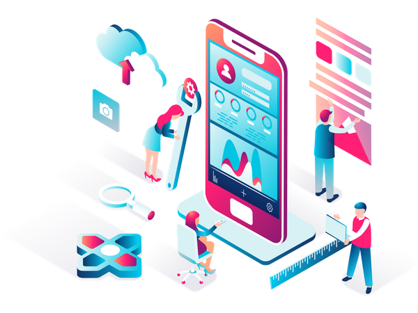 Smartphone-UI-UX-Design  Illustration