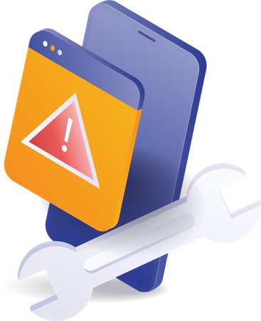 Smartphone update application fix  Illustration