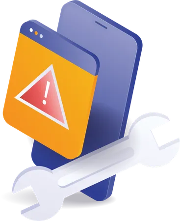 Smartphone update application fix  Illustration