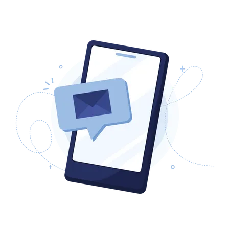 Smartphone  with Mail Illustration