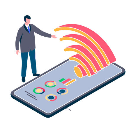 Smartphone-WLAN-Analyse  Illustration