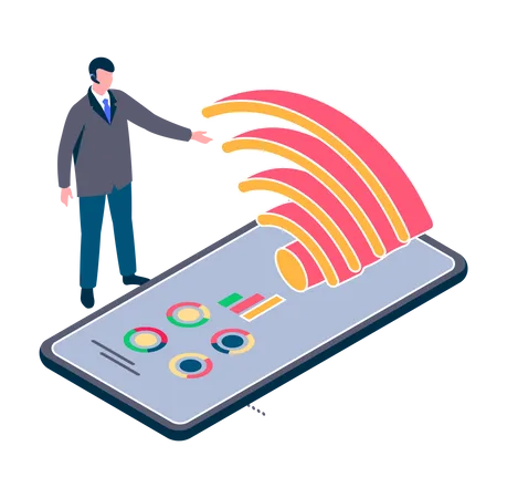 Smartphone-WLAN-Analyse  Illustration