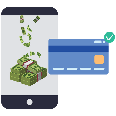 Smartphones and money  Illustration