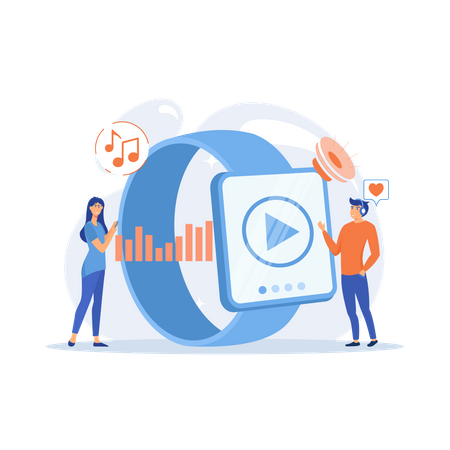 Smartwatch player  Illustration