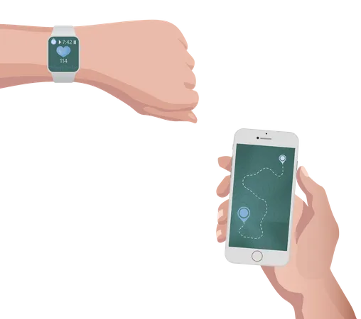 Smartwatch tracker Illustration