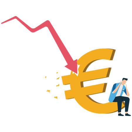 Smashing the Euro Currency Crisis  Illustration
