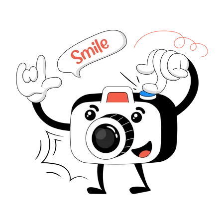 Smile Camera  Illustration