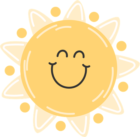 Smiley soleil emoji  Illustration