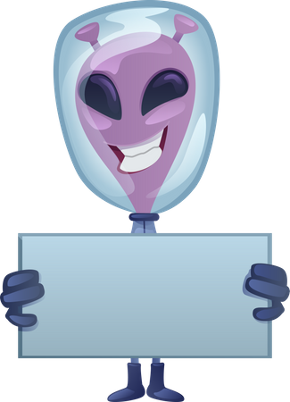 Smiling Alien Illustration