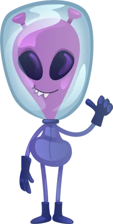 Smiling alien  Illustration