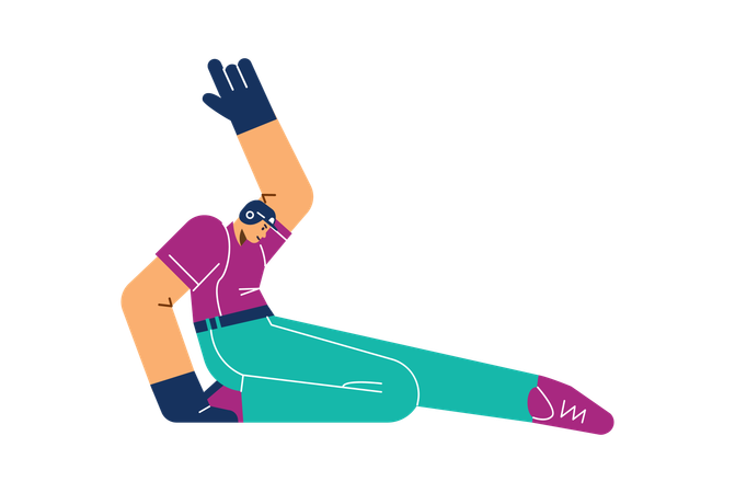 Smiling baseball player playing game  Illustration