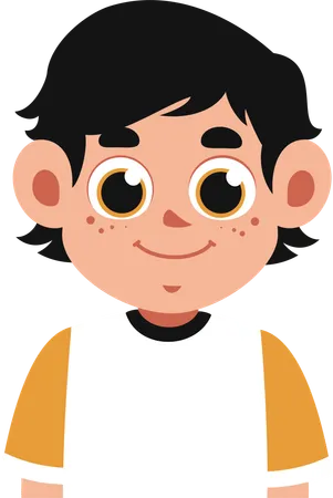 Showcasing A Boys Bright Smile This Image Features Sparkling Eyes And A Joyful Expression Perfectly Capturing A Moment Of Happiness Illustration