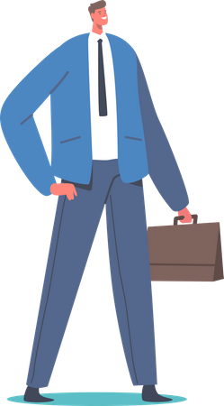 Smiling confident businessman  Illustration