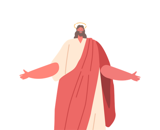 Smiling Jesus christ  Illustration
