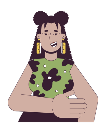 Smiling latin american woman  Illustration