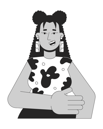 Smiling latin american woman  일러스트레이션
