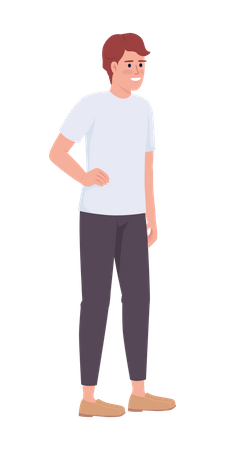 Smiling man in casual clothes Illustration