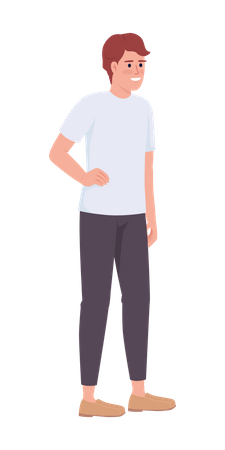 Smiling man in casual clothes  Illustration