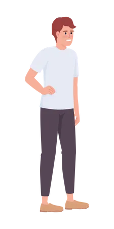 Smiling man in casual clothes  Illustration