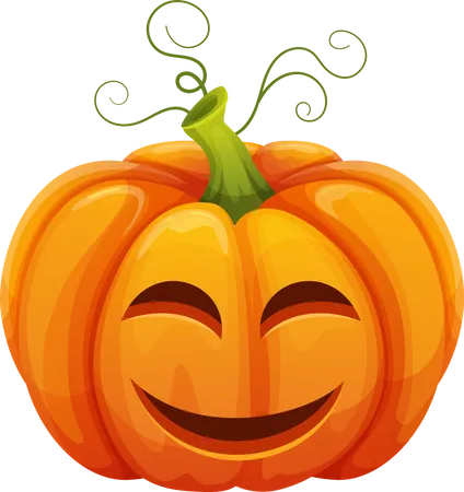 Smiling Pumpkin Face Illustration