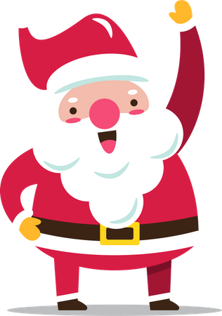 Smiling Santa Claus greeting  Illustration