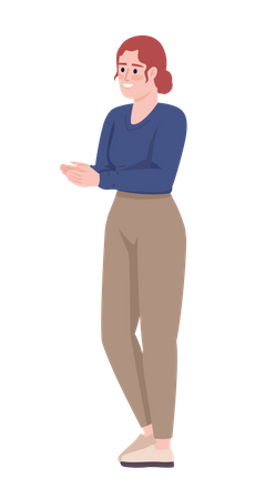 Smiling woman gesturing  Illustration