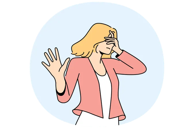 Smiling woman with rod with heart on hook  Illustration