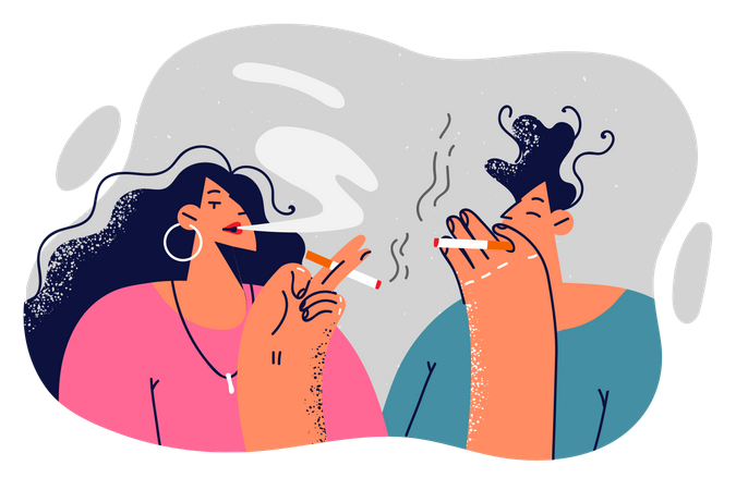 Smoking addiction Illustration