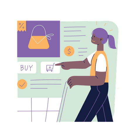 Smooth Add-to-Cart Interaction for Easy Shopping  Illustration