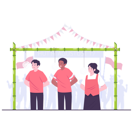 Snack Hanging Game  Illustration