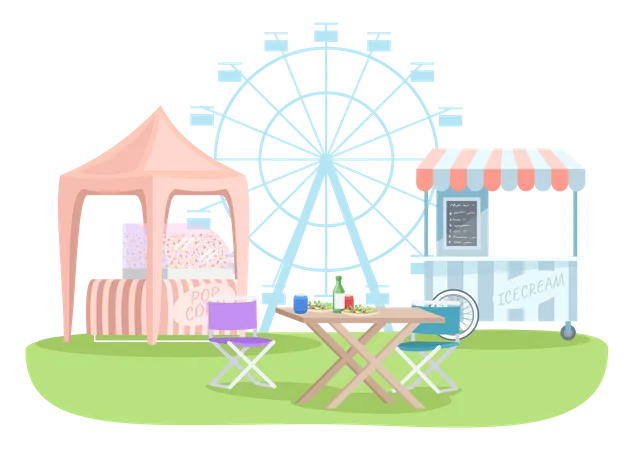 Snack stalls  Illustration