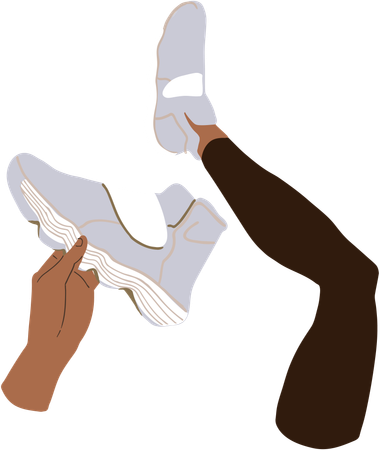 Sneaker shoes Ensemble  Illustration