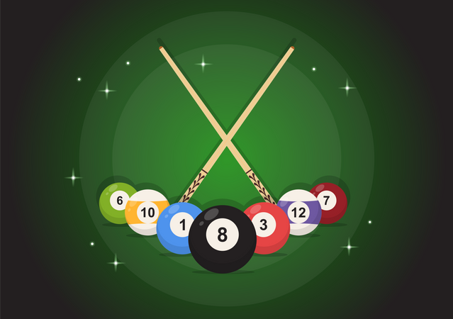 Snooker Game  Illustration