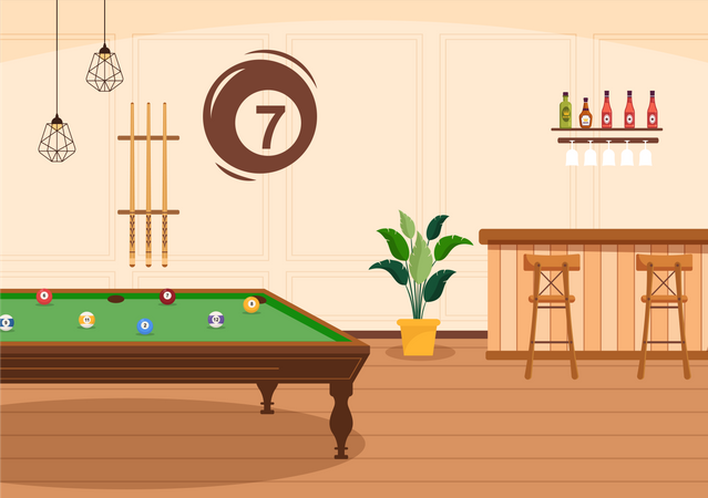 Snooker Table  Illustration