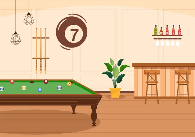 Snooker Table  Illustration