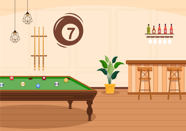 Snooker-Tisch  Illustration