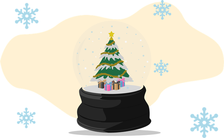 Snow globe  Illustration