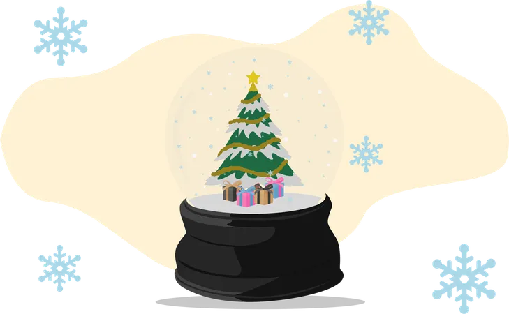 Snow globe  Illustration