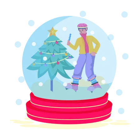 Snow Globe  Illustration