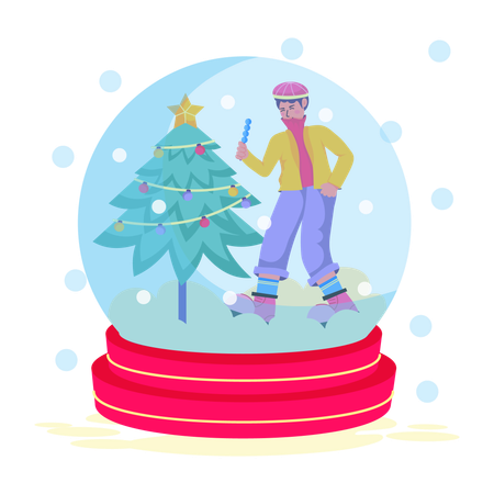 Snow Globe  Illustration